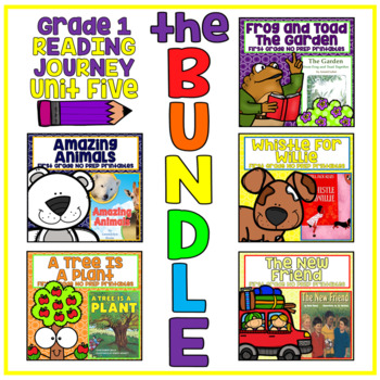 Preview of Take a Reading Journey First Grade Unit 5 NO PREP BUNDLE