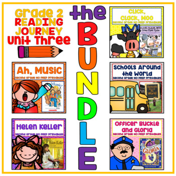 Preview of Take a Reading Journey Grade 2 - Unit 3 NO PREP BUNDLE