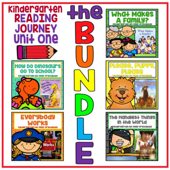 Preview of Take a Reading Journey Kindergarten Unit 1 NO PREP BUNDLE