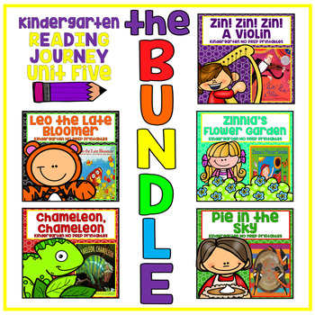 Preview of Take a Reading Journey Kindergarten Unit 5 NO PREP BUNDLE