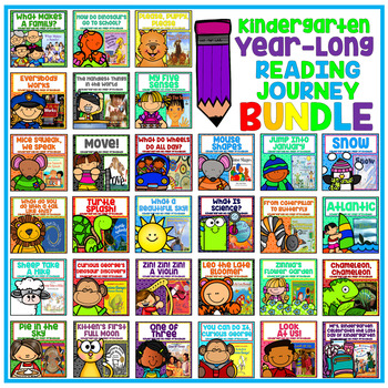 Preview of Take a Reading Journey Kindergarten Whole Year NO PREP BUNDLE