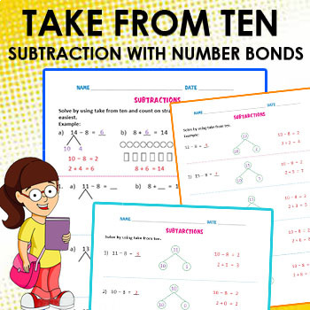 Preview of Take from Ten Subtraction with Number Bonds