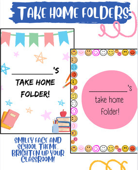 Preview of Take home folder cover- Freebie
