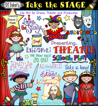 Preview of Take the Stage - Drama and Theater Clip Art Download