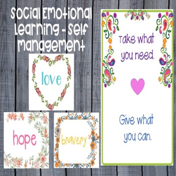Preview of Social Emotional Learning - Self Management "Take What You Need"