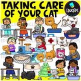 Taking Care Of Your Cat Clip Art Set {Educlips Clipart}