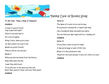 Preview of Taking Care of Books!  song