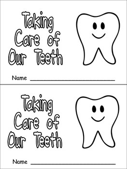 Preview of Taking Care of Our Teeth Emergent Reader for Kindergarten- Dental Health Month