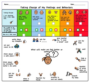 Preview of Taking Charge! A Self-Guided Coping Chart