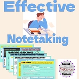 Taking Effective Notes (GREAT First Day Activity); Back to