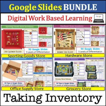 Preview of Taking Inventory BUNDLE Google Slides Digital Work Skills Distance Learning