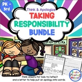 Taking Responsibility Bundle - Think Sheets and Apology Letters