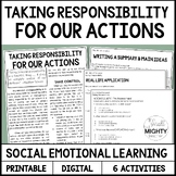 Social Emotional Learning, Taking Responsibility for Your Actions