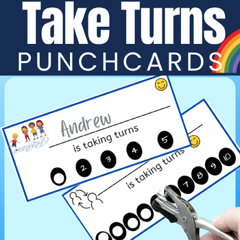 Following Directions Reward Punch Cards Hole Punch Card for Behavior  Management