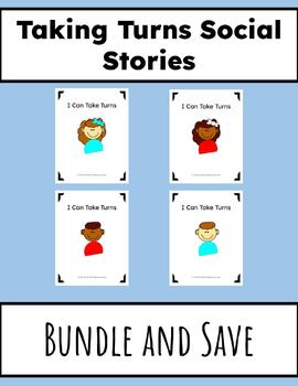 Preview of Taking Turns Social Stories Bundle