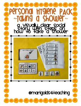 Preview of Taking a Shower Hygiene Social Story and Visuals for Students with Disabilities
