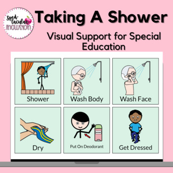 Preview of Taking a Shower Visual Support for Middle and High School Special Education