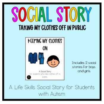 Social Story Cards - Autism Which Clothes Do I Wear Girl 