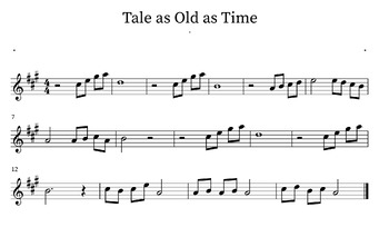Preview of Tale as Old as Time from Beauty and the Beast - easy violin