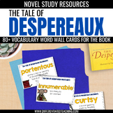 Tale of Despereaux Novel Vocabulary: Word Wall Cards for K