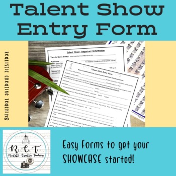 Preview of Talent Show Entry Form and Information