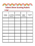 Talent Show Scoring Rubric / Talent Show Judge Pages