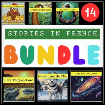 Preview of Tales Bundle in French Stories: French Reading Comprehension for Languages 2024