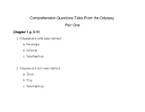 Tales From the Odyssey Part One Comprehension Questions an