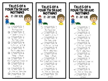 Preview of Tales of  Fourth Grade Nothing Bookmarks