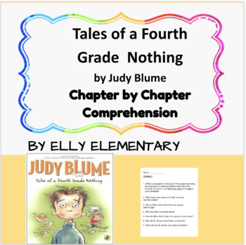 Preview of TALES OF A 4TH GRADE NOTHING by Judy Blume: READING COMPREHENSION NOVEL  STUDY