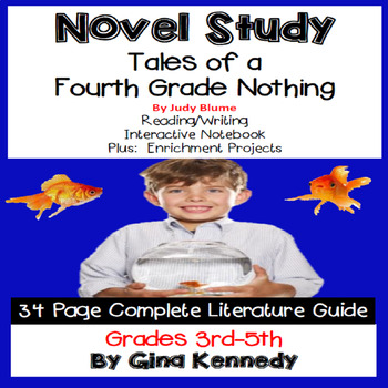 Preview of Tales of a Fourth Grade Nothing Novel Study & Project Menu; Plus Digital Option
