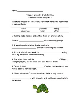 Tales of a Fourth Grade Nothing - NO PREP Common Core Unit ...