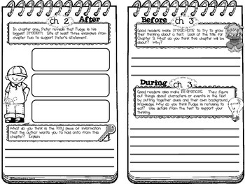  Tales of a Fourth Grade Nothing Comprehension Journal by 