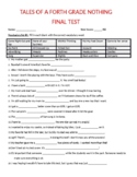Tales of a Fourth Grade Nothing Final Test