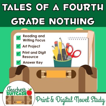 Preview of Tales of a Fourth Grade Nothing {Novel Study & Art Project } - PRINT & DIGITAL
