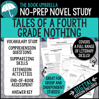 Preview of Tales of a Fourth Grade Nothing Novel Study { Print & Digital }