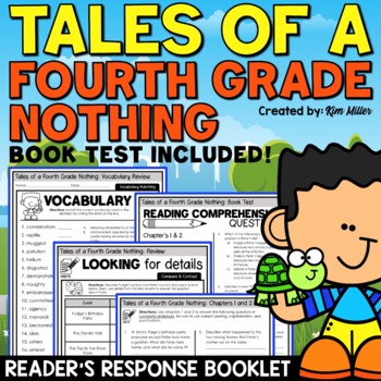 Preview of Tales of a Fourth Grade Nothing Novel Study and Book Test