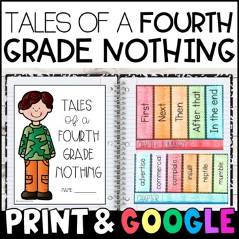 Preview of Tales of a Fourth Grade Nothing Novel Study with GOOGLE Slides