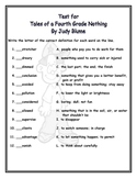 Tales of a Fourth Grade Nothing - Test