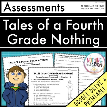 Preview of Tales of a Fourth Grade Nothing - Tests | Quizzes | Assessments