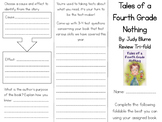 Tales of a Fourth Grade Nothing Tri-fold