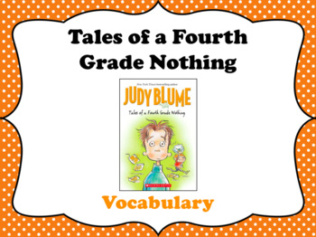 Preview of Tales of a Fourth Grade Nothing Vocabulary Visuals (for ELLs)