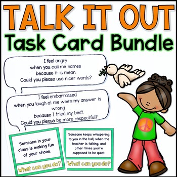 Preview of Talk It Out I-Message Task Card Bundle