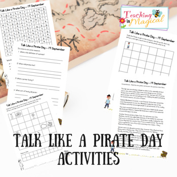 Preview of Talk Like a Pirate Day - Activities