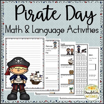 Preview of Talk Like a Pirate Day Math and Language Activities
