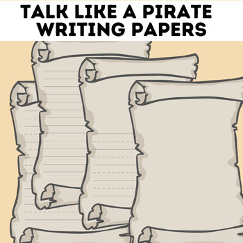 Preview of Talk Like a Pirate Scroll Writing papers Template