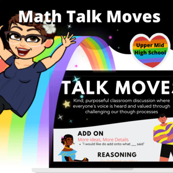 Preview of Talk Moves Mini Poster -- Upper Middle/High School