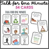 Talk For One Minute | 54 Cards | Fun Activity / Game