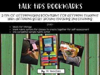Preview of Talk Tips Bookmarks