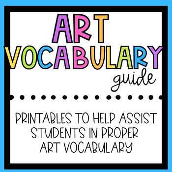 Preview of Talking About Art: Art Vocabulary Guide